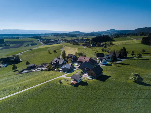 Vista Aérea Del Pueblo Suiza — Foto de Stock