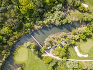 Avrupa 'daki golf sahasının havadan görünüşü