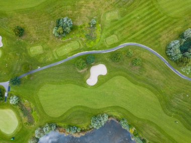 Avrupa 'daki golf sahasının havadan görünüşü