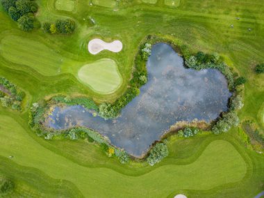 Avrupa 'daki golf sahasının havadan görünüşü