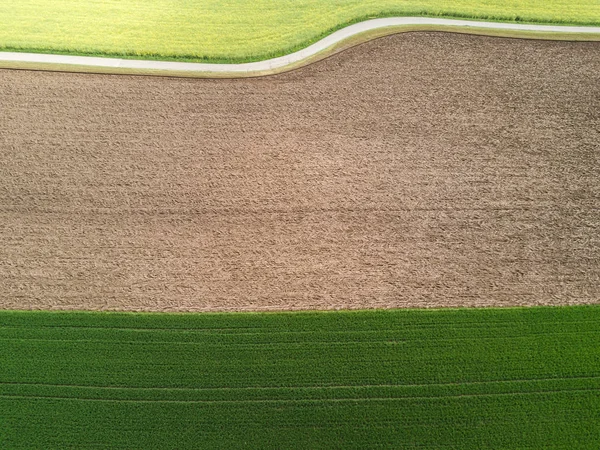 Luftaufnahme Des Landwirtschaftlichen Feldes — Stockfoto