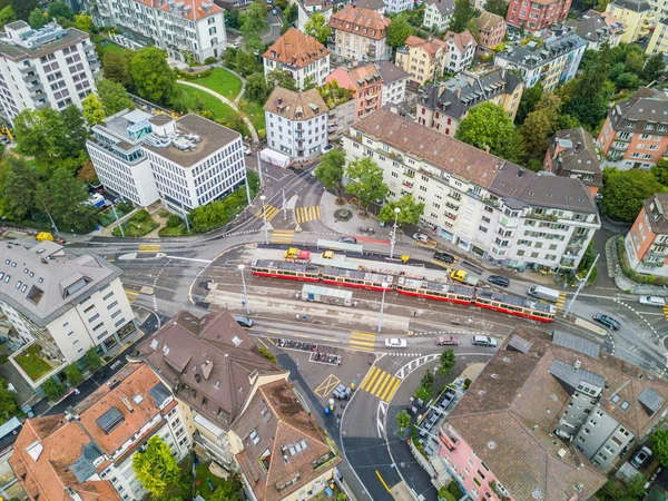 Vista Perspectiva Aérea Cidade Zurique Suíça — Fotografia de Stock