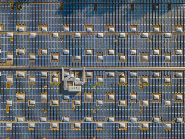 Вид Воздуха Солнечные Батареи Крыше — стоковое фото