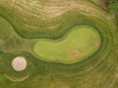 Avrupa 'daki golf sahasının havadan görünüşü
