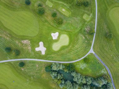 Avrupa 'daki golf sahasının havadan görünüşü