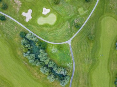 Avrupa 'daki golf sahasının havadan görünüşü