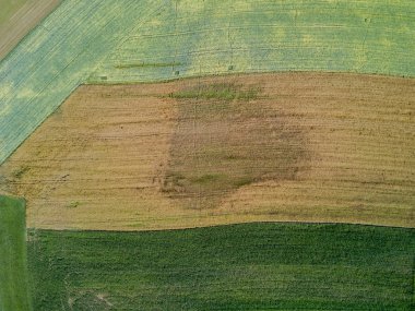 Kırpma alanlarının havadan görünümü