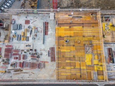 İnşaat alanının havadan görüntüsü