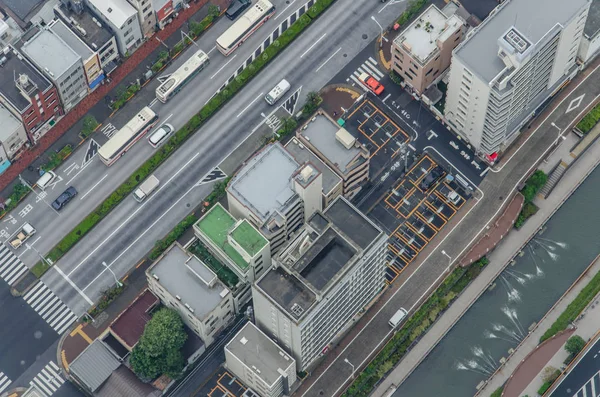 Widok Lotu Ptaka Pejzaż Miasta Tokio Wysokości — Zdjęcie stockowe