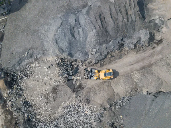 Aerial View Large Excavator Construction Site — Stock Photo, Image