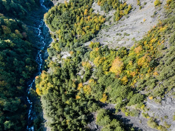 Aerial View Waterfall Swiss Mountains — Stock Photo, Image