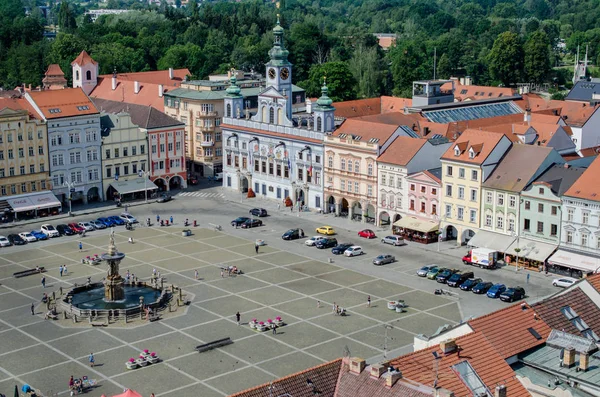 Vista Aérea Antiga Cidade Medieval Friburgo Suíça — Fotografia de Stock