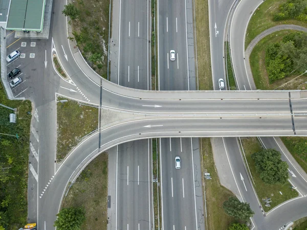 Aerial View Road Connecting Highway — Stock Photo, Image
