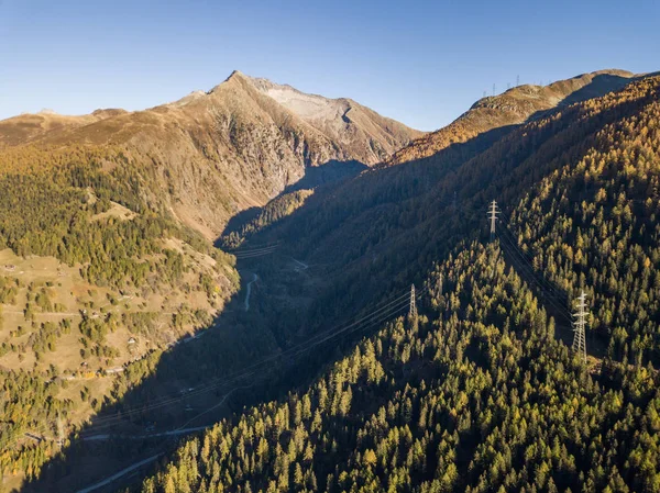 Vista Aérea Del Valle Montaña Suiza Cantón —  Fotos de Stock