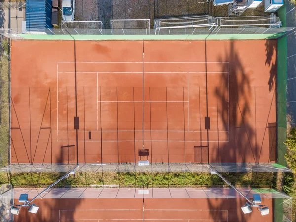 Aerial View Tennis Court Switzerland Europe — Stock Photo, Image