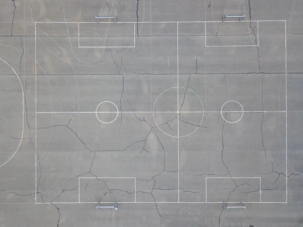 Aerial View Football Field Concrete — 스톡 사진