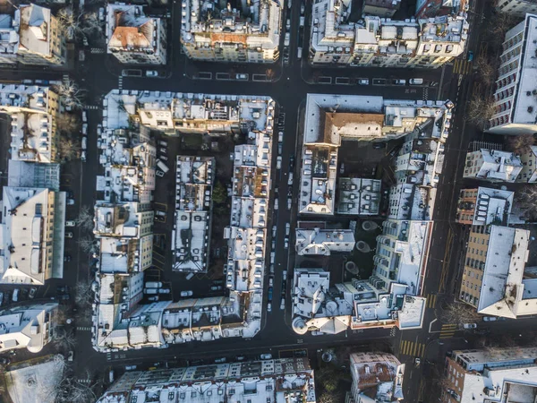 Aerial View Urban Block Buildings Top View — 스톡 사진