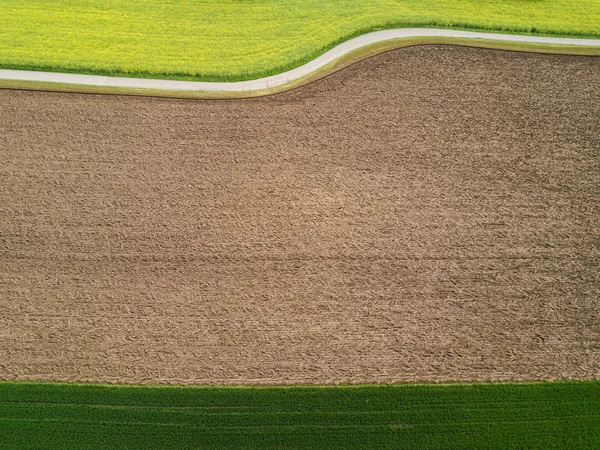 Vista Aérea Dos Campos Cultivo — Fotografia de Stock