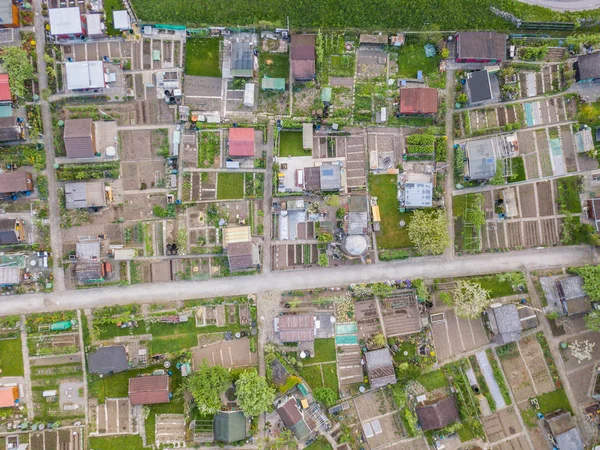 Aerial View Allotment Garden — 스톡 사진