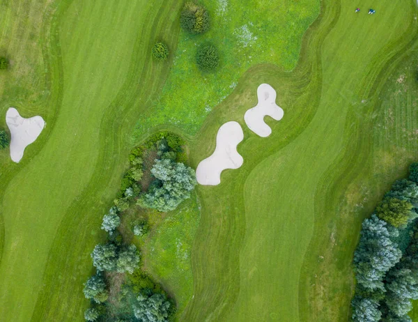 ヨーロッパでのゴルフコースの空中ビュー — ストック写真