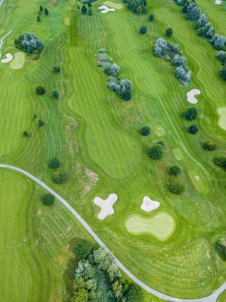 Aerial view of golf course in Europe