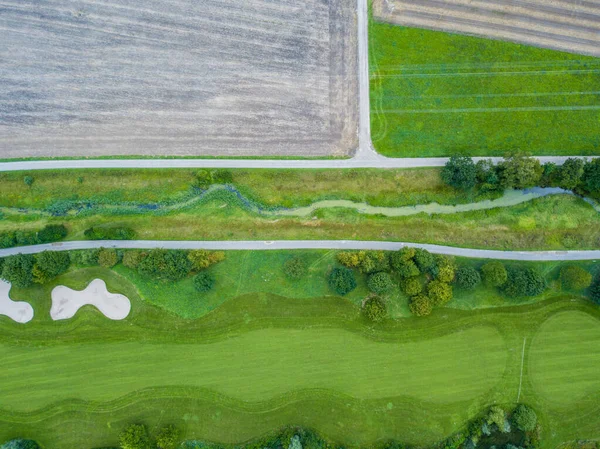 Vista Aérea Del Campo Golf Europa — Foto de Stock