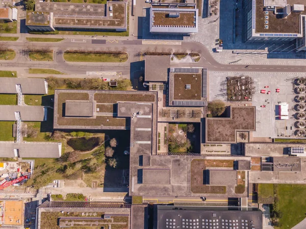 Veduta Aerea Dell Edificio Zona Residenziale Nella Città Europea — Foto Stock