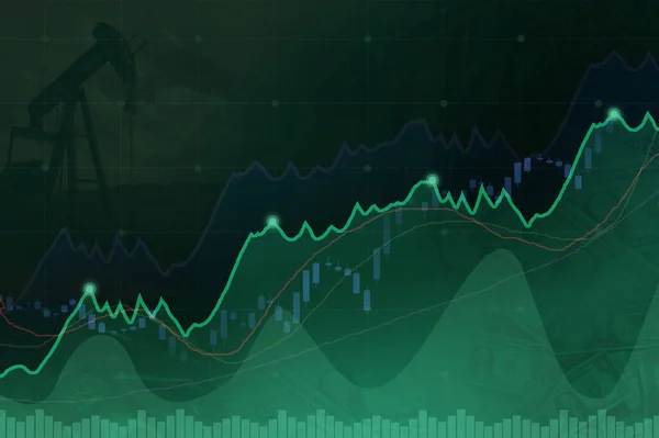 Borsa Veya Önx Ticaret Şamdanı Grafiği Soyut Grafiği Yükseltme Çizgisi — Stok fotoğraf