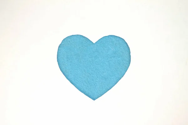Синій Слот Формі Серця Ремісничому Папері — стокове фото