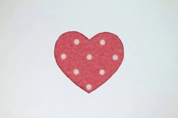 Fente Forme Coeur Rouge Papier Artisanal — Photo