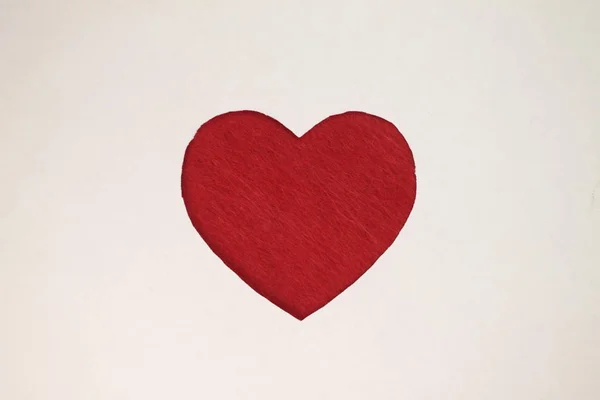 Ranura Forma Corazón Rojo Papel Artesanal — Foto de Stock