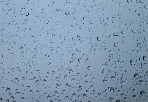 Droppar Vatten Glas Efter Regn Panorama Foto Lagerfoto För Tapeter — Stockfoto