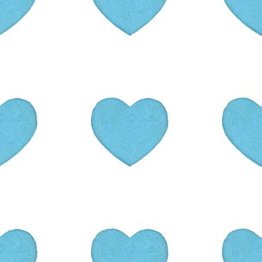 Mavi kalplerin kusursuz deseni. Aşk konsepti. Paketleme ve arkaplanlar için tasarım