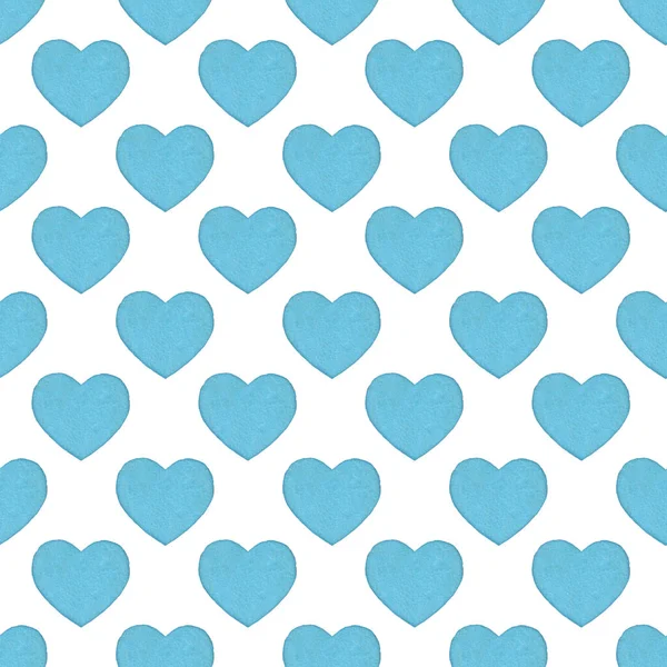 Seamless pattern of blue hearts. Love concept. Design for packaging and backgrounds