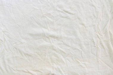 Buruşmuş beyaz keten kumaş. Duvar kağıdı tasarımı için pamuk..