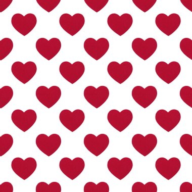 Kırmızı kalplerin kusursuz deseni. Aşk konsepti. Paketleme ve arkaplanlar için tasarım