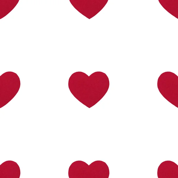 Seamless pattern of red hearts. Love concept. Design for packaging and backgrounds — Stock Photo, Image