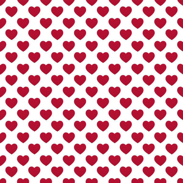 Seamless pattern of red hearts. Love concept. Design for packaging and backgrounds