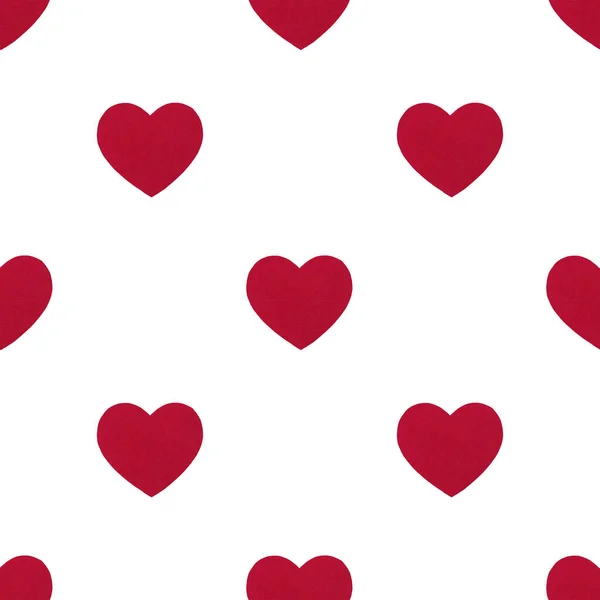 Seamless pattern of red hearts. Love concept. Design for packaging and backgrounds — Stock Photo, Image