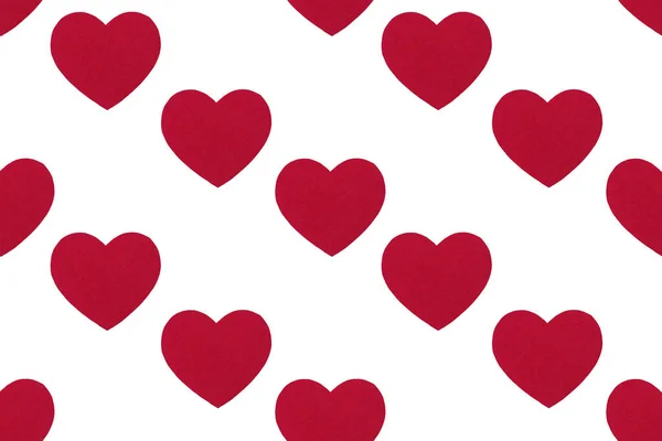 Seamless pattern of red hearts. Love concept. Design for packaging and backgrounds — Stock Photo, Image