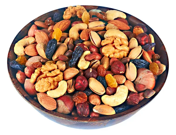 beyaz zemin üzerine fındık karışımı