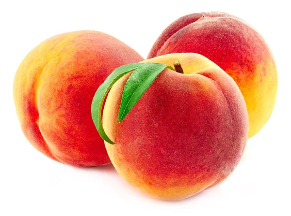 beyaz zemin üzerine tatlı şeftali