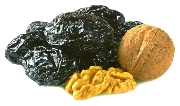 kurutulmuş Erik ve izole ceviz