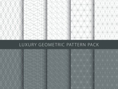 Lüks geometrik vektör desenleri paketi