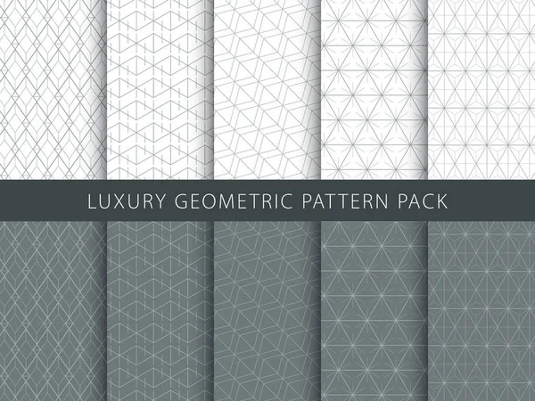Luksusowe Geometryczne Wzory Wektorowe Pack — Wektor stockowy