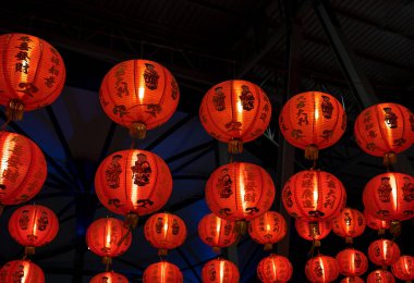 Çin geleneksel kırmızı ışık dekorasyonu 