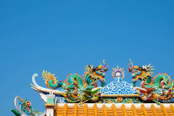 Traditional Chinese dragon at Chinese temple