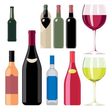 Şarap, alkol şişesi, şarap, büyük ayarla