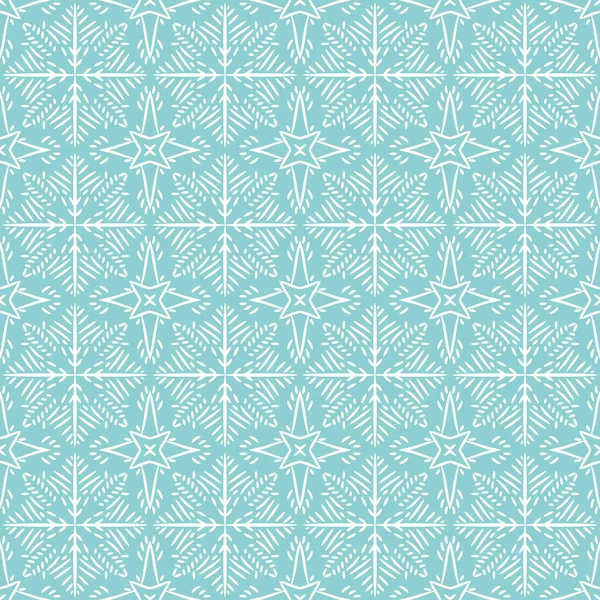 Blue christmas background with seamless pattern, vector — Stock Vector