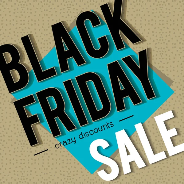 Banner de venta de viernes negro sobre fondo con dibujos, vector — Vector de stock